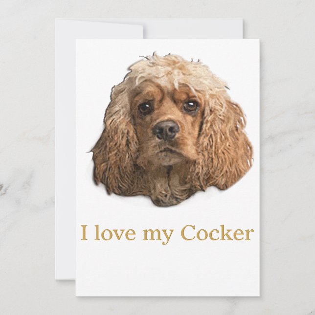 Tarjeta De Agradecimiento cocker Spaniels (Anverso)