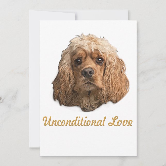 Tarjeta De Agradecimiento cocker Spaniels (Anverso)
