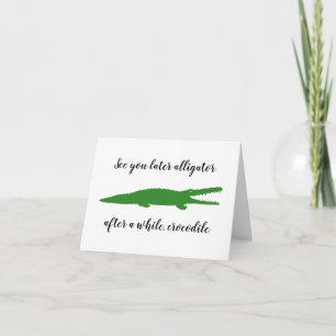 Tarjeta De Agradecimiento Cocodrilo