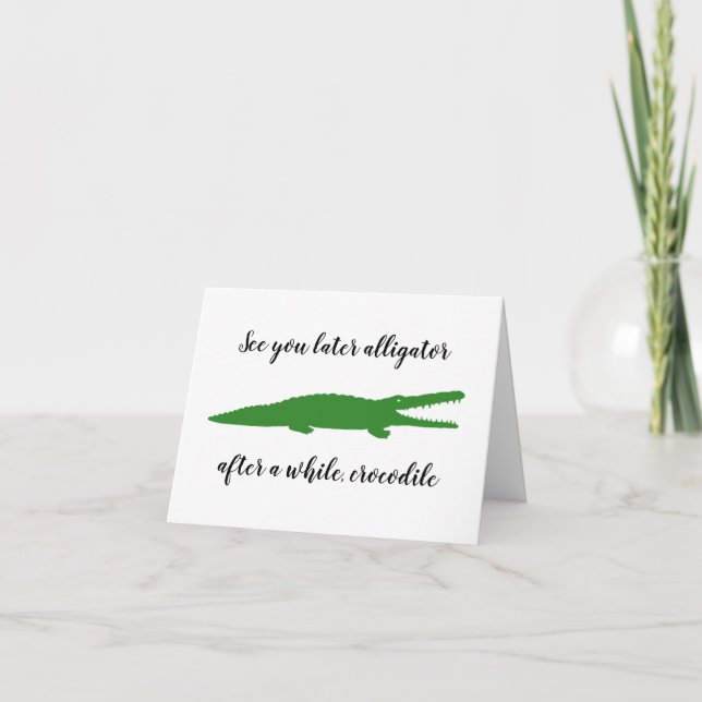 Tarjeta De Agradecimiento Cocodrilo (Anverso)