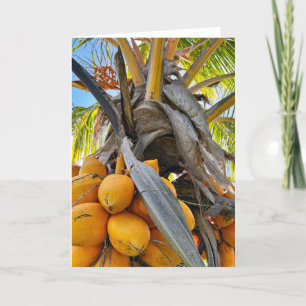 Tarjeta De Agradecimiento Cocos dorados