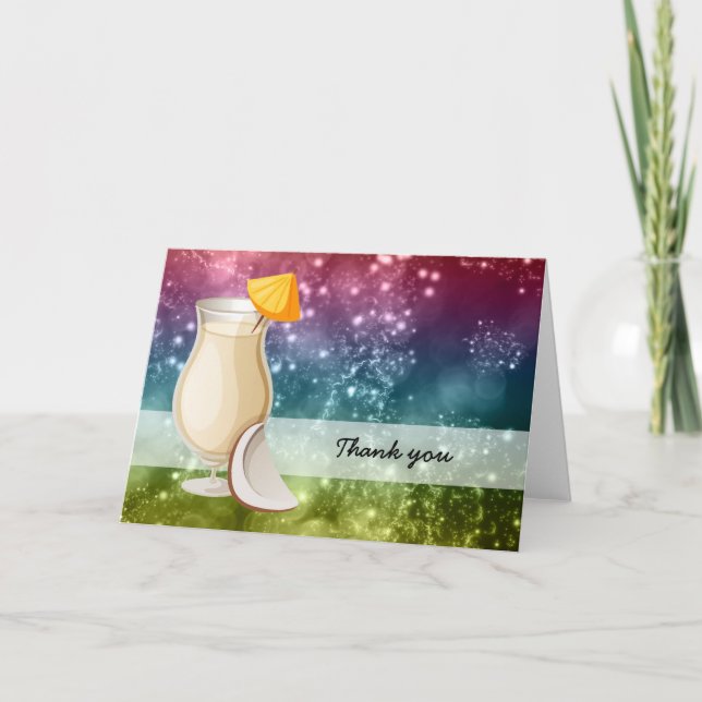 Tarjeta De Agradecimiento Cócteles (Anverso)
