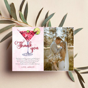 Tarjeta De Agradecimiento Cócteles Brunch y Bubbly Despedida de Soltera Foto