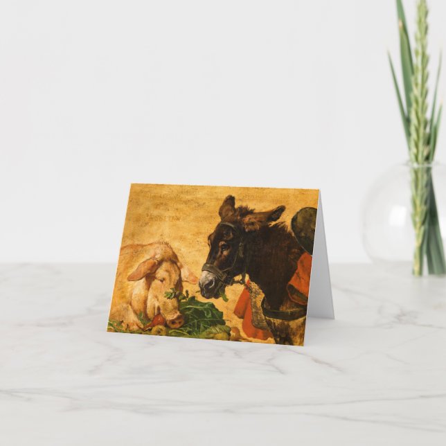 Tarjeta De Agradecimiento Codiciosa y perezosa, moderada e industrial (Anverso)