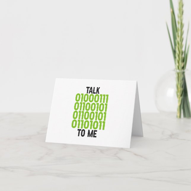 Tarjeta De Agradecimiento Código De Conversación Para Mí Codificación Progra (Anverso)
