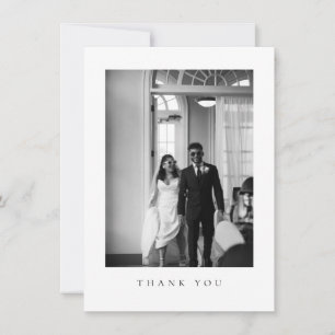 Tarjeta De Agradecimiento Código QR de foto de boda formal clásica