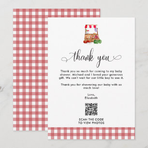 Tarjeta De Agradecimiento Código QR de granja de crecimiento local para Baby