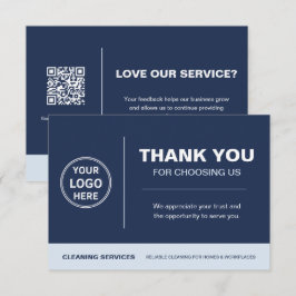 Tarjeta De Agradecimiento Código QR del logotipo de Modern Cleaning Services