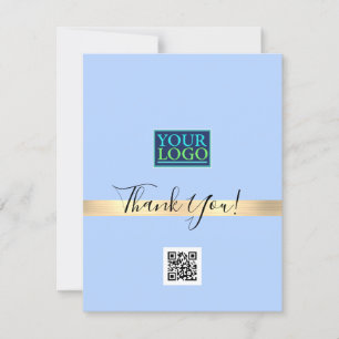 Tarjeta De Agradecimiento Código QR del logotipo de su autobús de nombre, fr