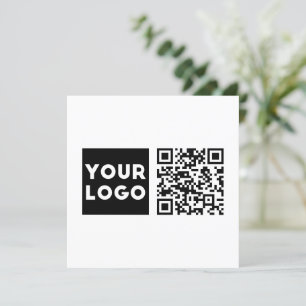 Tarjeta De Agradecimiento Código QR editable y logotipo o imagen de su empre