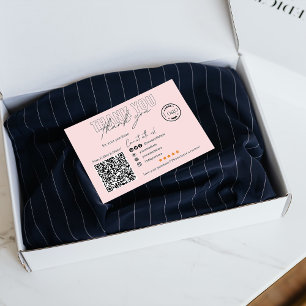 Tarjeta De Agradecimiento Código QR logotipo de medios sociales gracias a lo