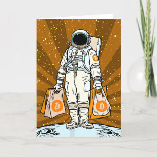 Tarjeta De Agradecimiento Código Qr para Astronautas BITCOIN-HODL-Crypto