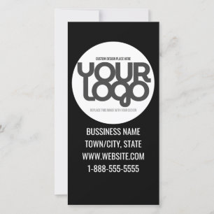 Tarjeta De Agradecimiento Código QR Personalizable Moderno Negro Negocio
