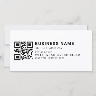 Tarjeta De Agradecimiento Código QR promocional de empresa
