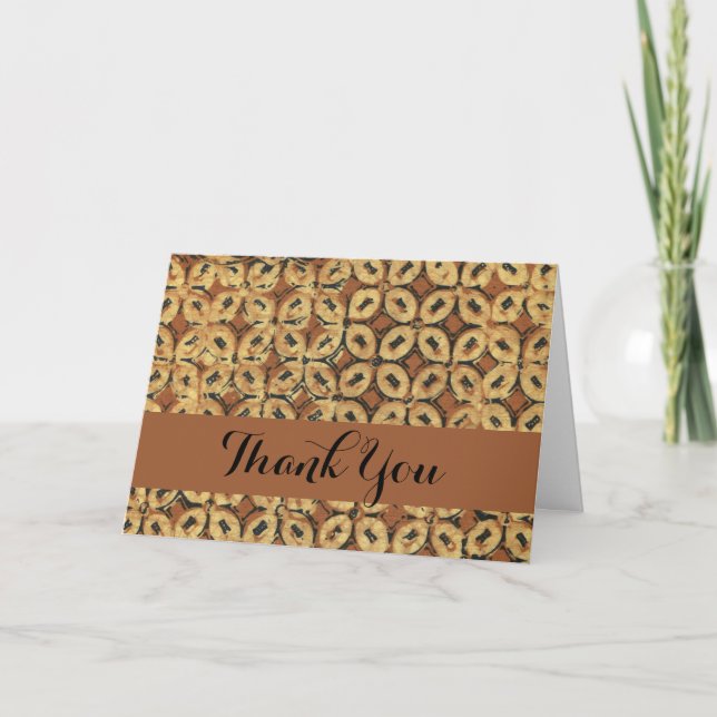 Tarjeta De Agradecimiento Coffee Bean Earthy Boho Rustic (Anverso)
