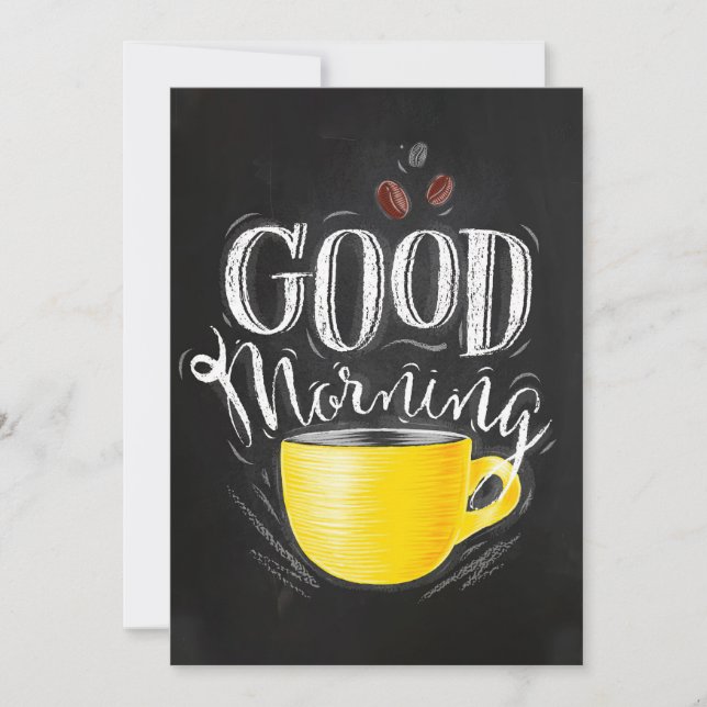 Tarjeta De Agradecimiento Coffee Lover Coffee Good Morning (Anverso)