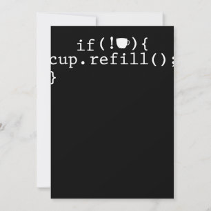 Tarjeta De Agradecimiento Coffee Refill Smart Coding Software Engineer
