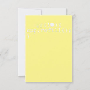 Tarjeta De Agradecimiento Coffee Refill Smart Coding Software Engineer