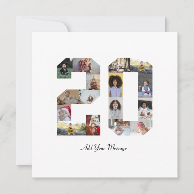 Tarjeta De Agradecimiento Colage de fotos número 20 (Anverso)