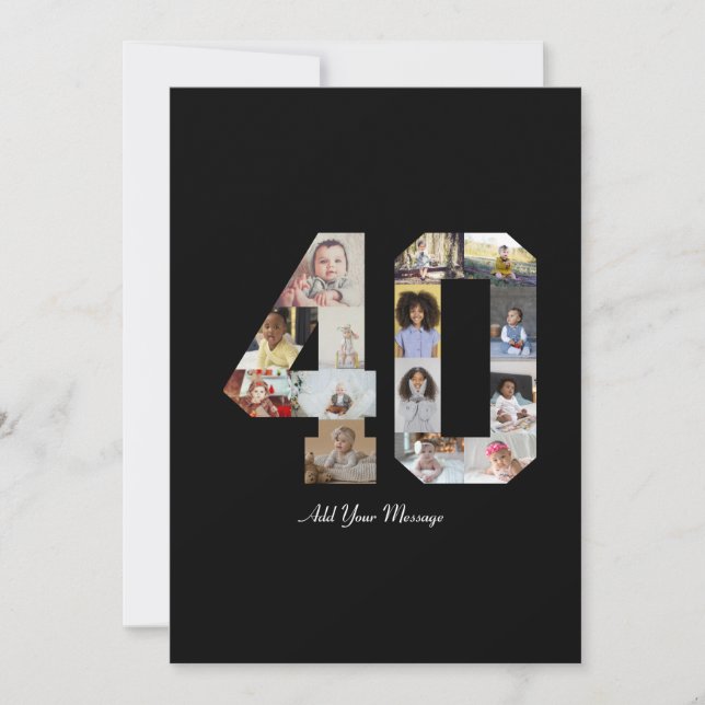 Tarjeta De Agradecimiento Colage de fotos número 40 (Anverso)