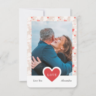 Tarjeta De Agradecimiento Colage Personalizado de Pareja y Día de San Valent