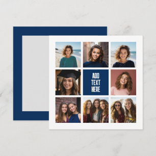 Tarjeta de agradecimiento - Colaje de 8 fotos con