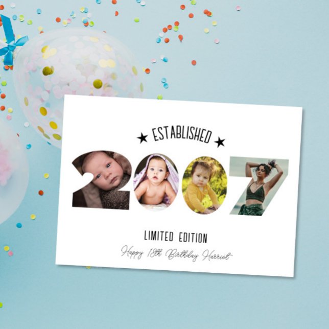 Tarjeta De Agradecimiento Colaje de fotos del 18 cumpleaños establecido en 2 (Subido por el creador)