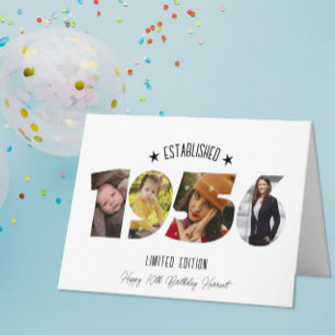 Tarjeta De Agradecimiento Colaje de fotos del 70 cumpleaños establecido en 1