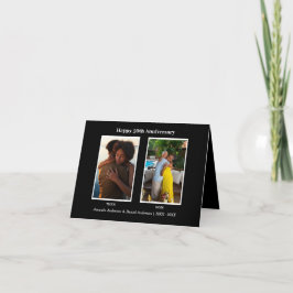 Tarjeta De Agradecimiento Colaje de fotos en blanco y negro Aniversario 2