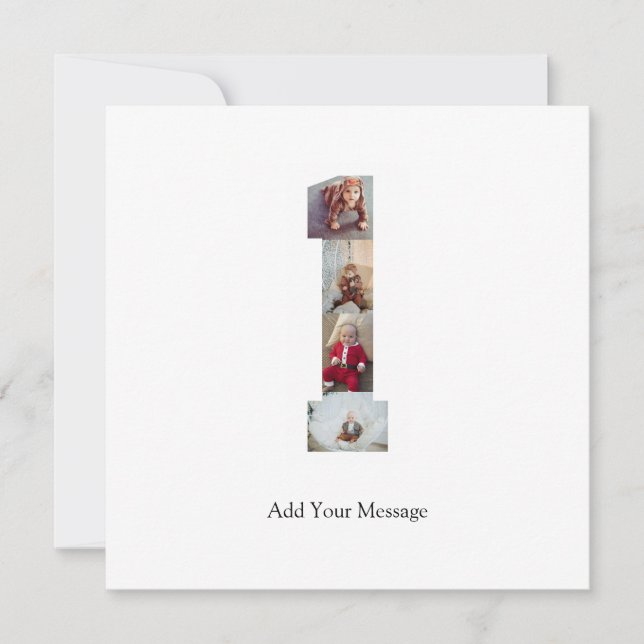 Tarjeta De Agradecimiento Colaje de fotos en blanco y negro número 1 (Anverso)