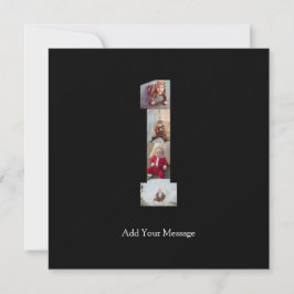 Tarjeta De Agradecimiento Colaje de fotos en blanco y negro número 1