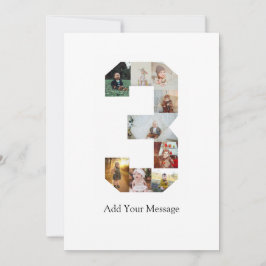 Tarjeta De Agradecimiento Colaje de Fotos en Blanco y Negro Número 3