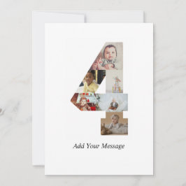 Tarjeta De Agradecimiento Colaje de fotos en blanco y negro número 4