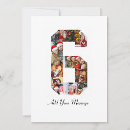 Tarjeta De Agradecimiento Colaje de fotos en blanco y negro número 6