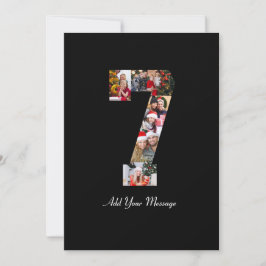 Tarjeta De Agradecimiento Colaje de Fotos en Blanco y Negro Número 7