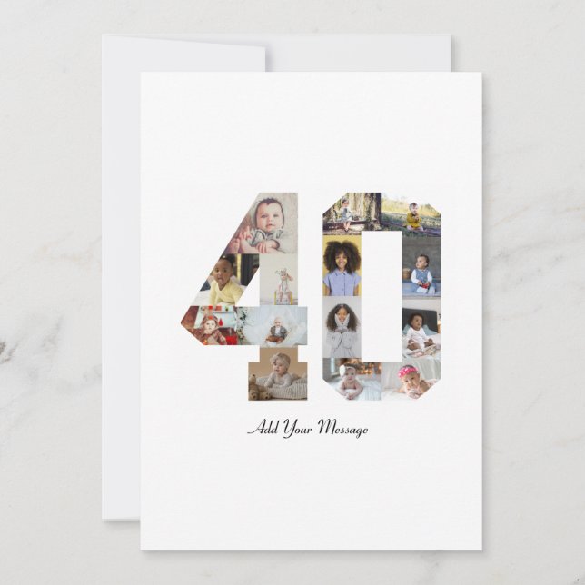 Tarjeta De Agradecimiento Colaje de fotos número 40 (Anverso)