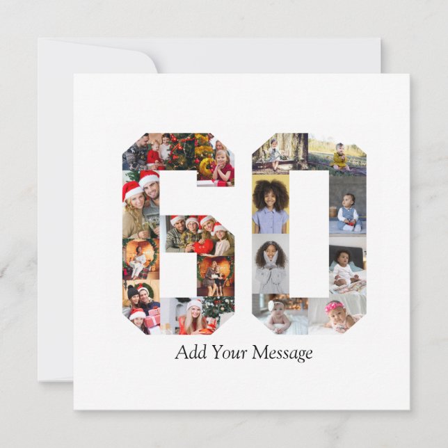 Tarjeta De Agradecimiento Colaje de fotos número 60 (Anverso)