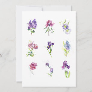 Tarjeta De Agradecimiento Colección Botánica Delicada – Arte Floral Elegante