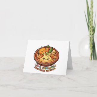 Tarjeta De Agradecimiento Colección Cute Kawaii Couscous Marroquí para Reuni