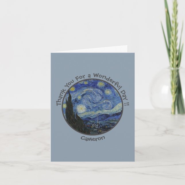 Tarjeta De Agradecimiento colección de artículos de Van Gogh The Starry Nigh (Anverso)