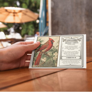 Tarjeta De Agradecimiento Colección de aves estatales, cardenal, personaliza