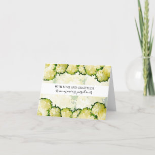 Tarjeta De Agradecimiento Colección de bodas ~ Annabelle White Hydrangeas