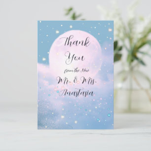 Tarjeta De Agradecimiento Colección de bodas atmosféricas Moonlight Shimmer