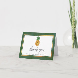 Tarjeta De Agradecimiento Colección de Bodas de piña tropical