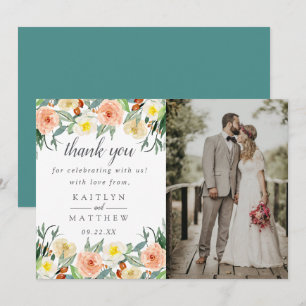 Tarjeta De Agradecimiento Colección de Bodas de primaverales de flores