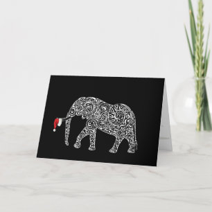 Tarjeta De Agradecimiento Colección de caos de navidades: Elefante