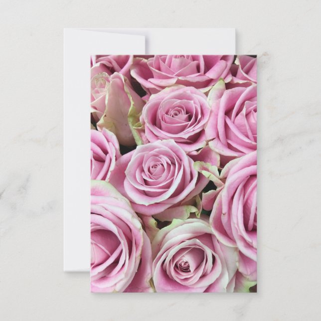 Tarjeta De Agradecimiento Colección de energía de flores "Rosas" (Anverso)