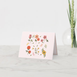 Tarjeta De Agradecimiento colección de flores