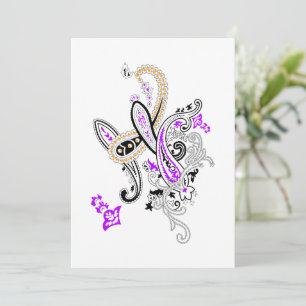 Tarjeta De Agradecimiento Colección de Paisley Botánico de Lujo