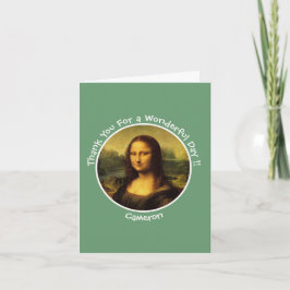 Tarjeta De Agradecimiento Colección Fiesta Leonardo da Vinci Mona Lisa